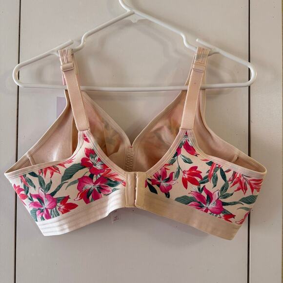 NWT Lane Bryant Cacique Floral Cotton Unlined No-Wire Bra size 42C - Picture 4 of 7
